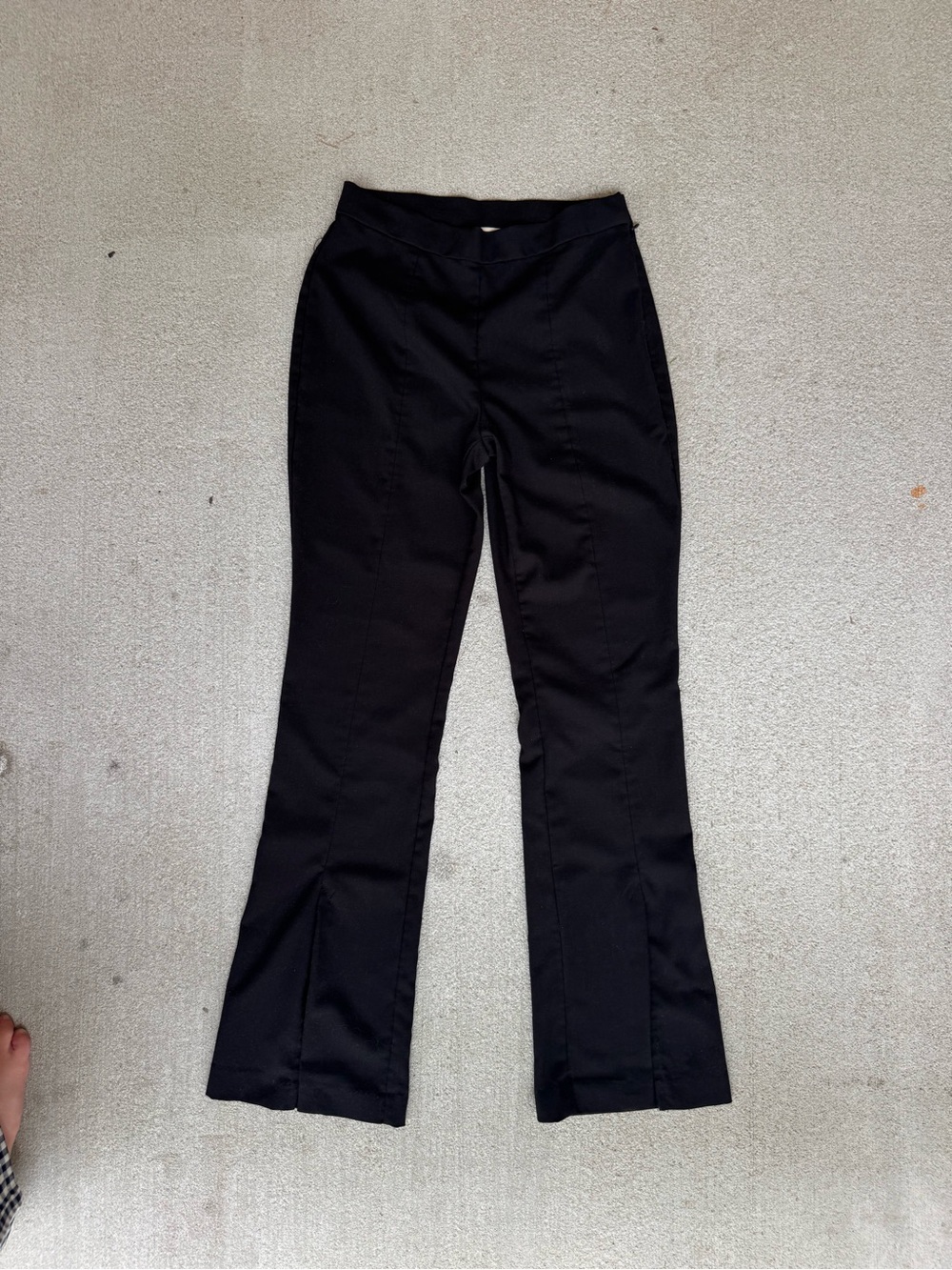H&M Black Boot-Cut Split-Hem Pants - Picture 2 of 6